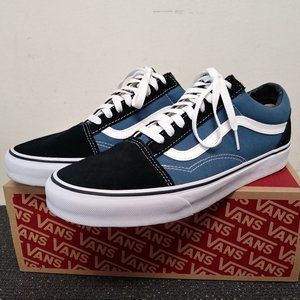 Vans Old Skool Navy Blue/True White Men's Size 10.5